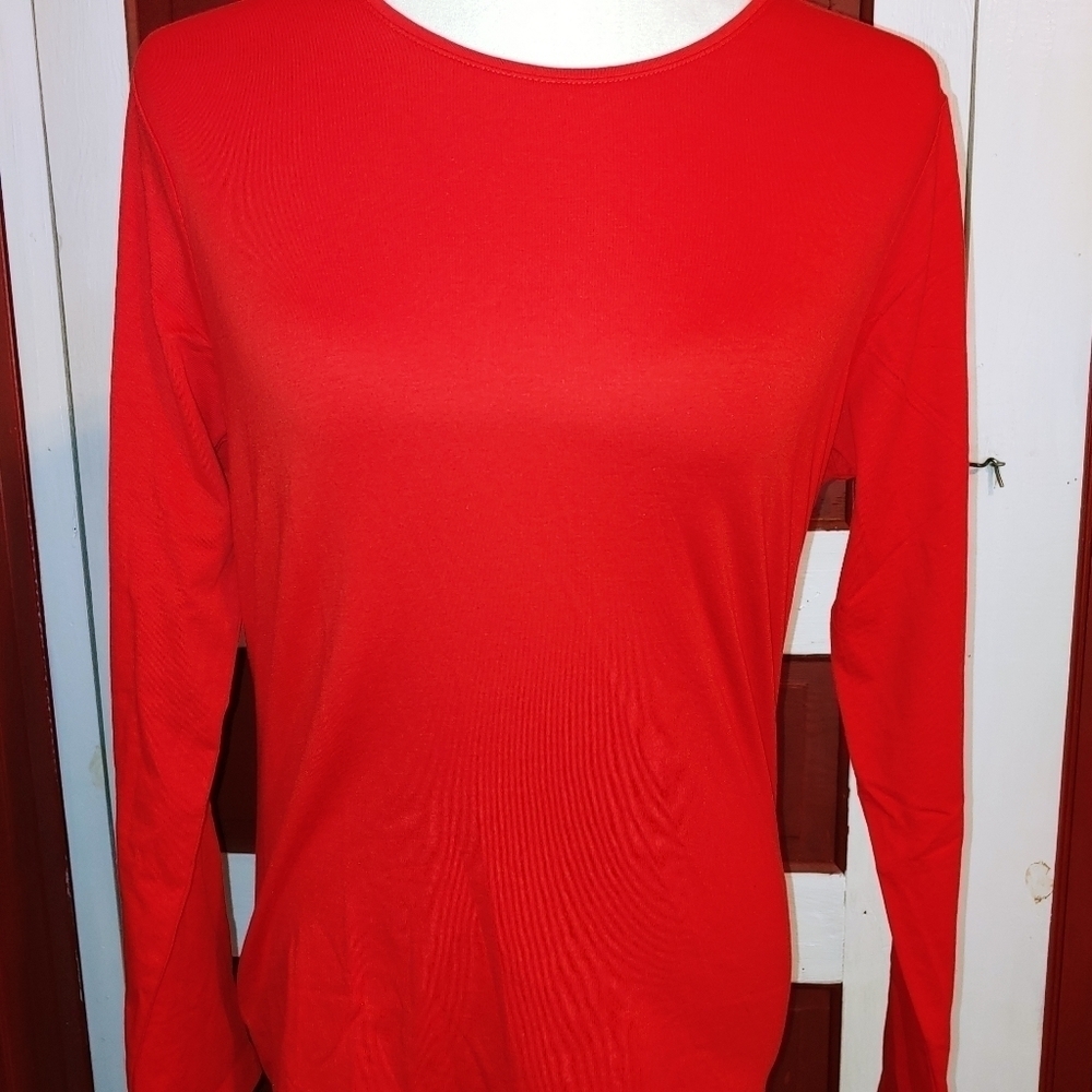 Lands End Long Sleeve Red Tee S